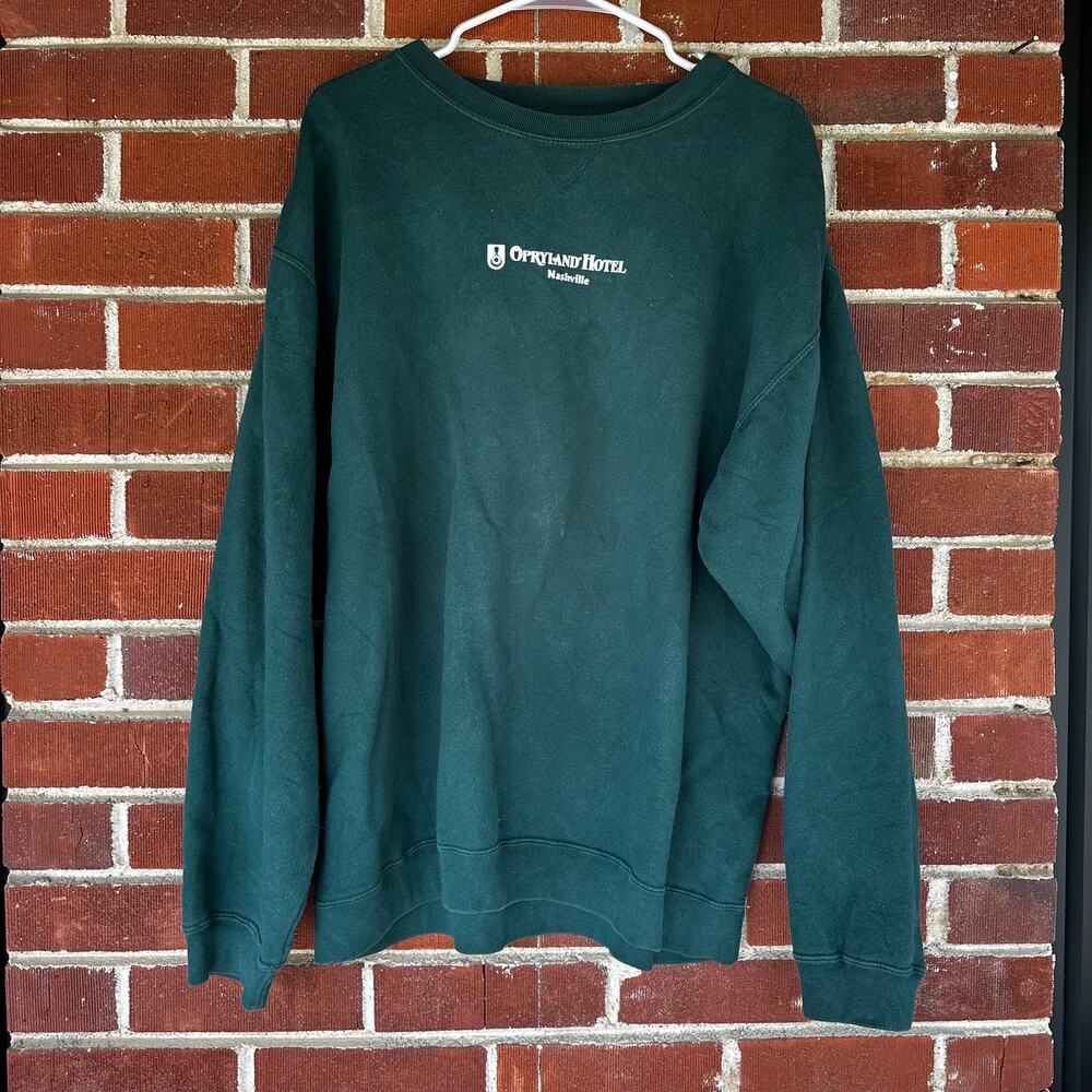 Vintage Opryland Hotel Nashville Crewneck Sweatshirt Green USA L
